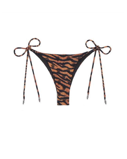  CH + DIB ORANGE TIGER BIKINI BOTTOM by Chrome Hearts image number null