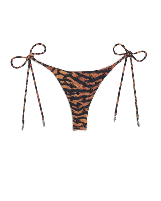  CH + DIB ORANGE TIGER BIKINI BOTTOM by Chrome Hearts image number null