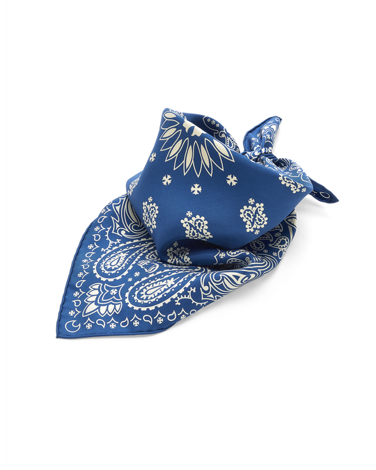  NAVY SILK BANDANA by Chrome Hearts image number null