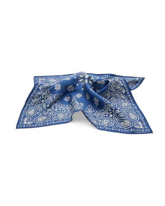 NAVY SILK BANDANA by Chrome Hearts image number null