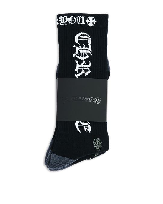 Black CH LOGO SOCKS by Chrome Hearts image number null