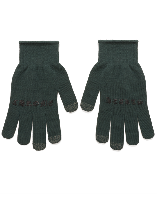 Midnight Green CHECKMATE WORK GLOVES by Chrome Hearts image number null