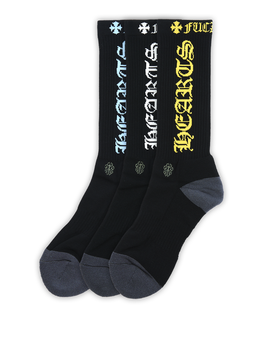 Black CH LOGO SOCKS by Chrome Hearts image number null