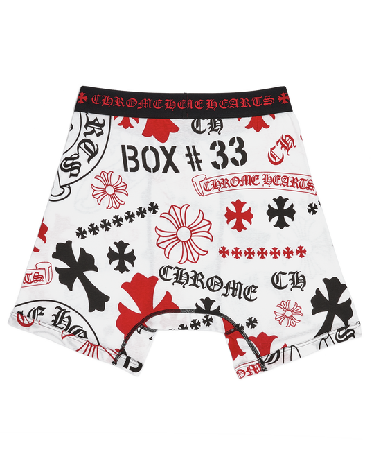 WHITE BOXER BRIEF - CLASSIC RIB by Chrome Hearts image number null