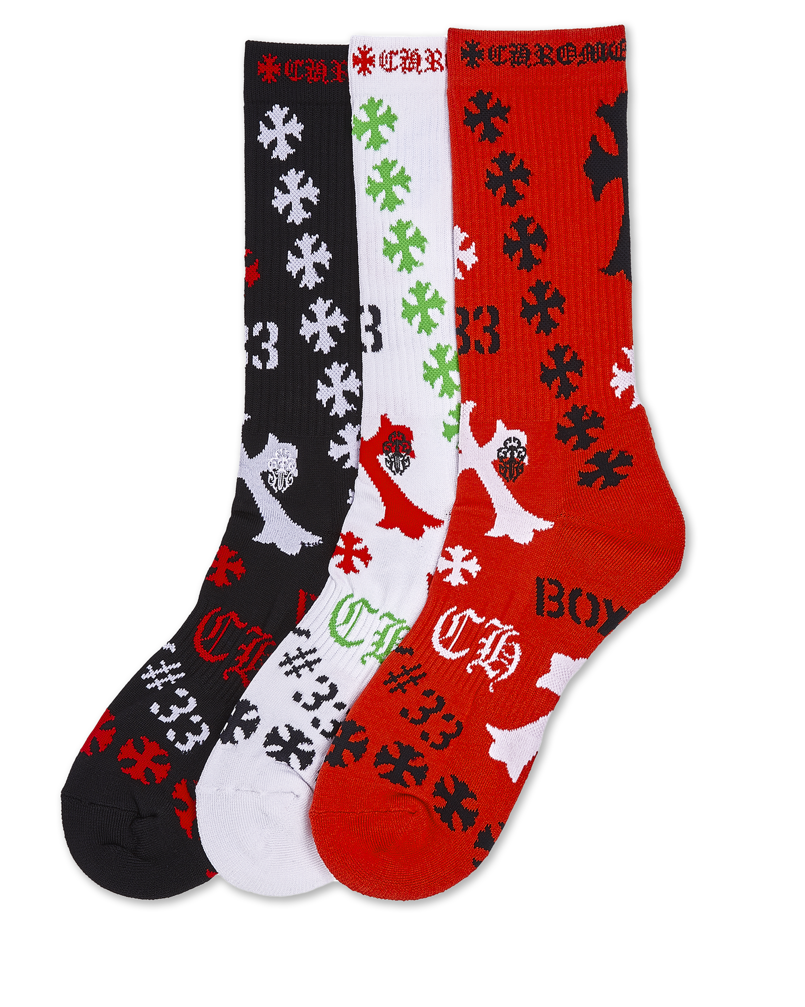 Chrome Hearts Stencil Socks